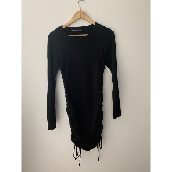 Lioness Dresses & Skirts - NWT Lioness Military Minds Mini Swester Dress Black Long Sleeve L Bodycon